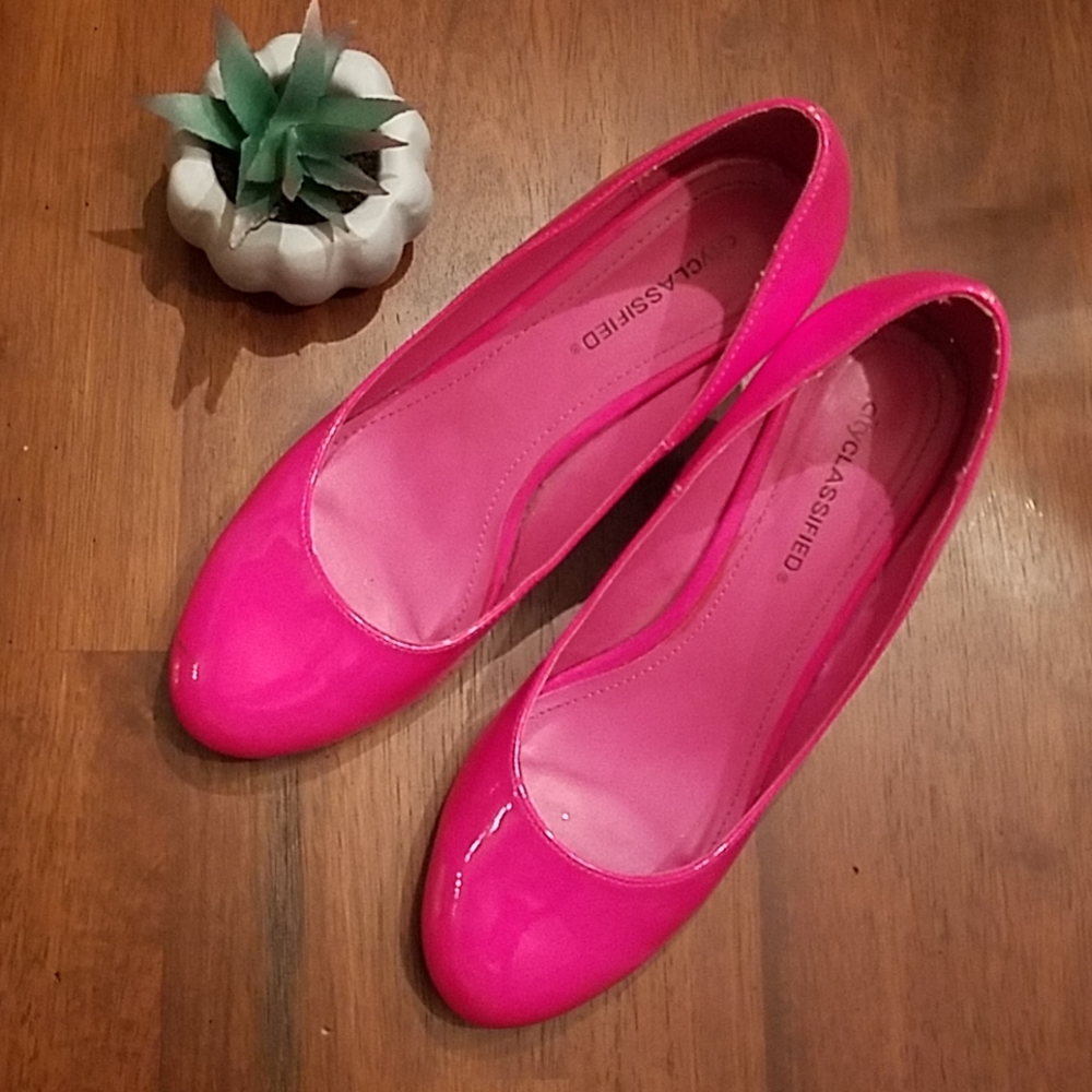 Bright pink heels